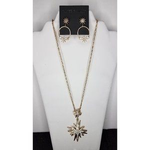 Vince Camuto Sparkling Star Necklace Earrings Set